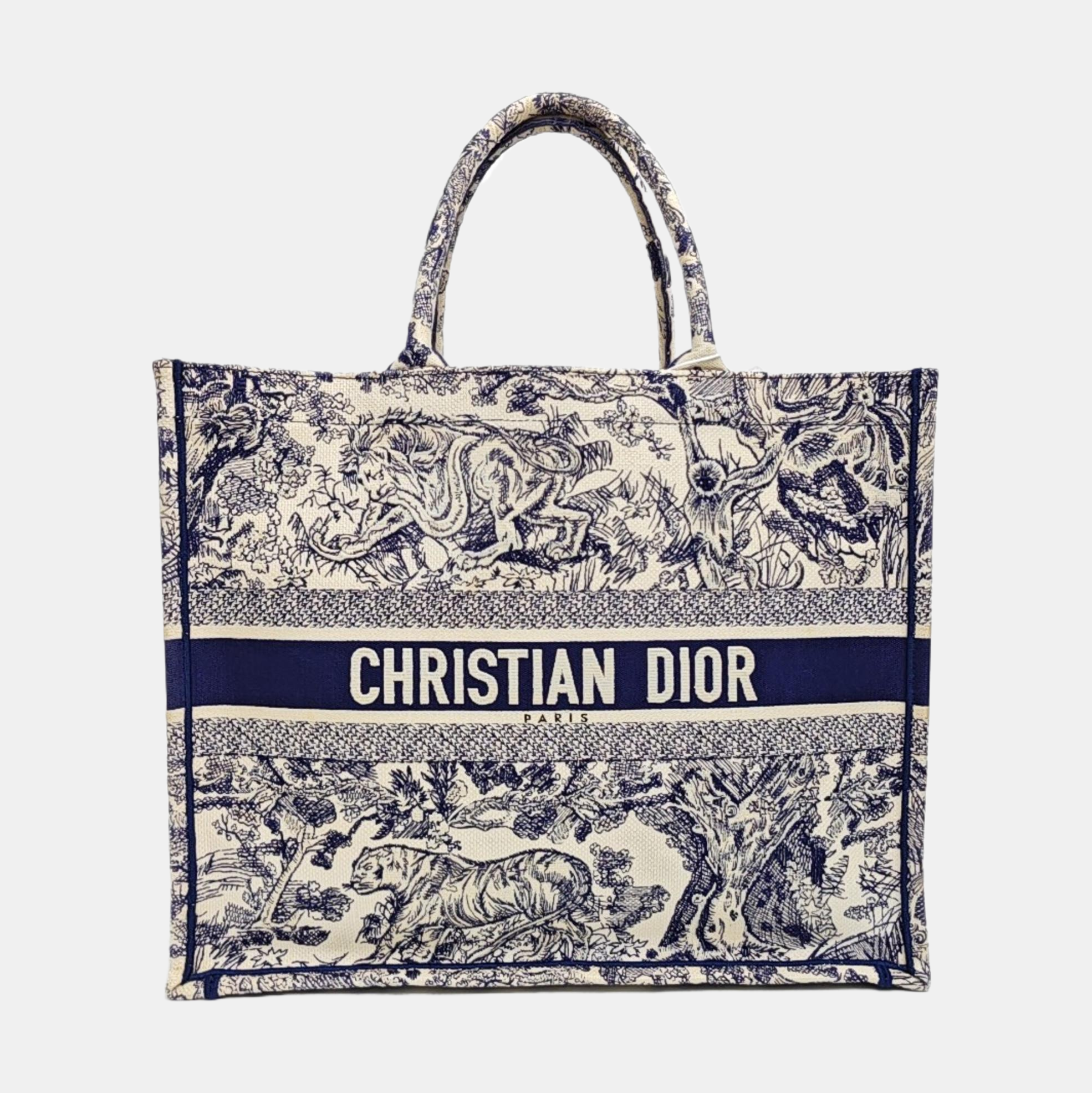 Book Tote Large Fabric Blue