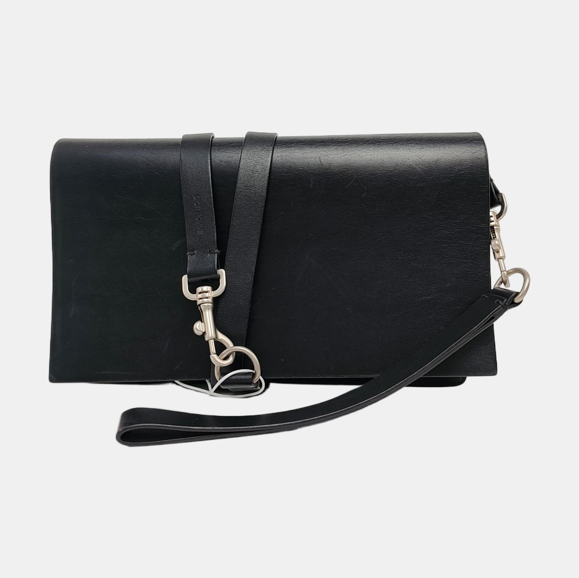 Leather Clutch Black