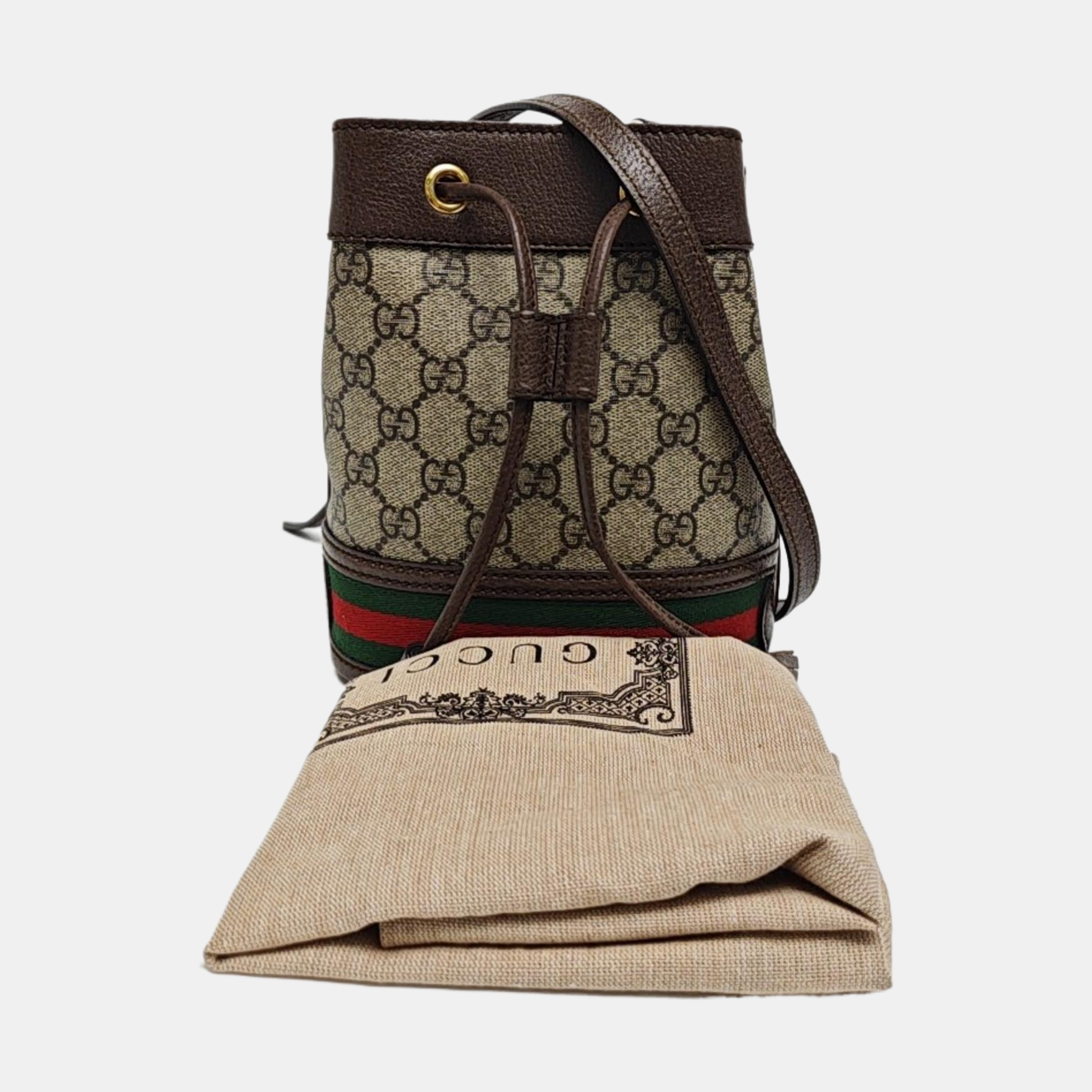 Ophidia Mini Monogram Coated Canvas Beige