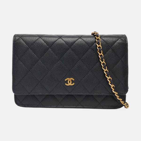 WOC Quilted Grained Calfskin Black