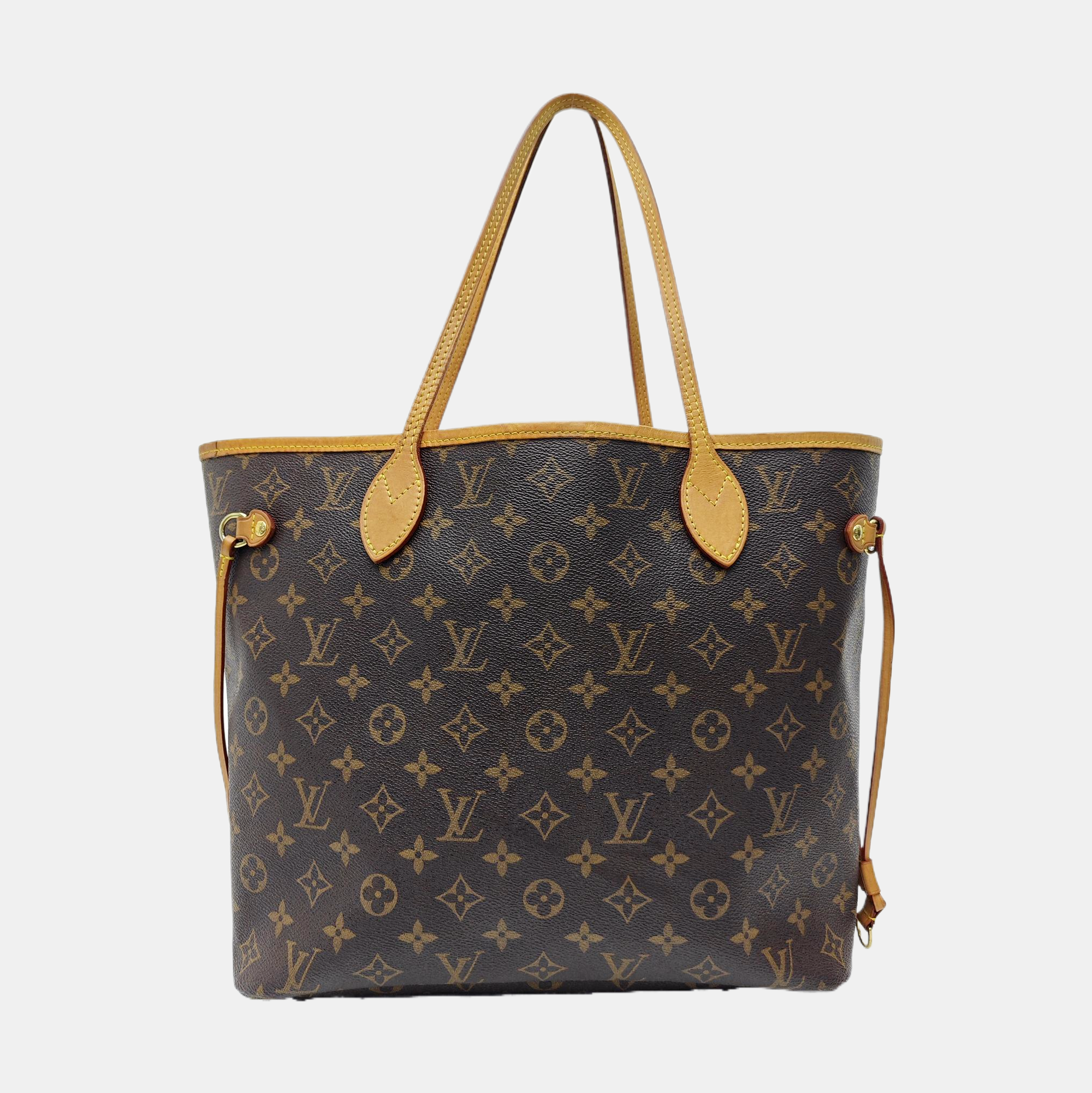 NEVERFULL MM Monogram Coated Canvas Brown