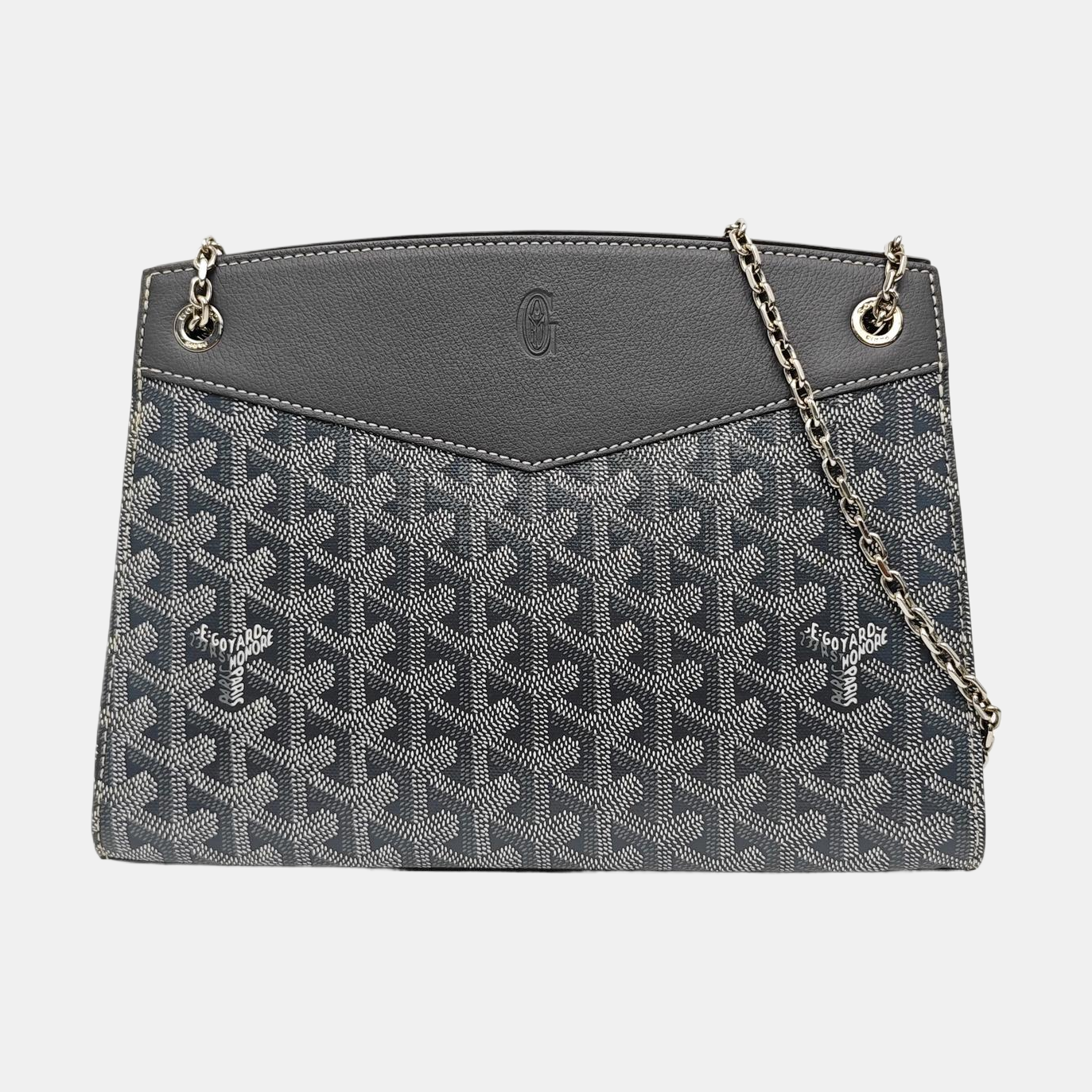 Coated Canvas Shoulder Bag Gray