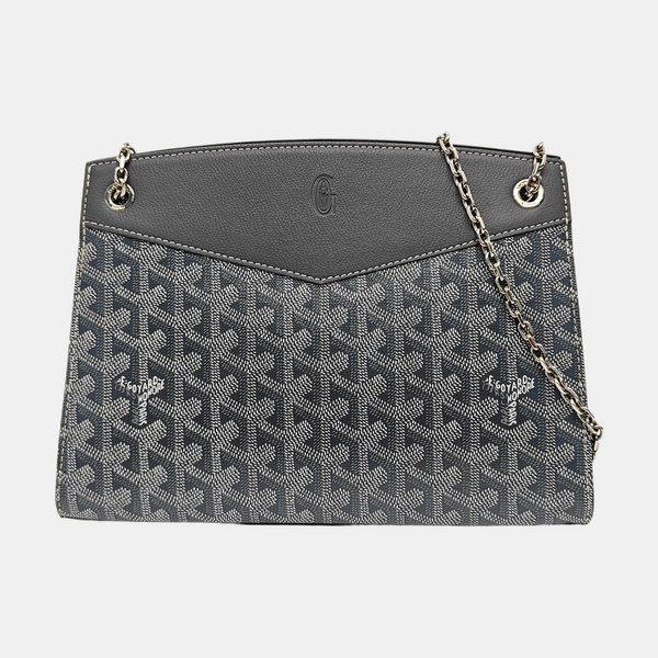 Coated Canvas Shoulder Bag Gray