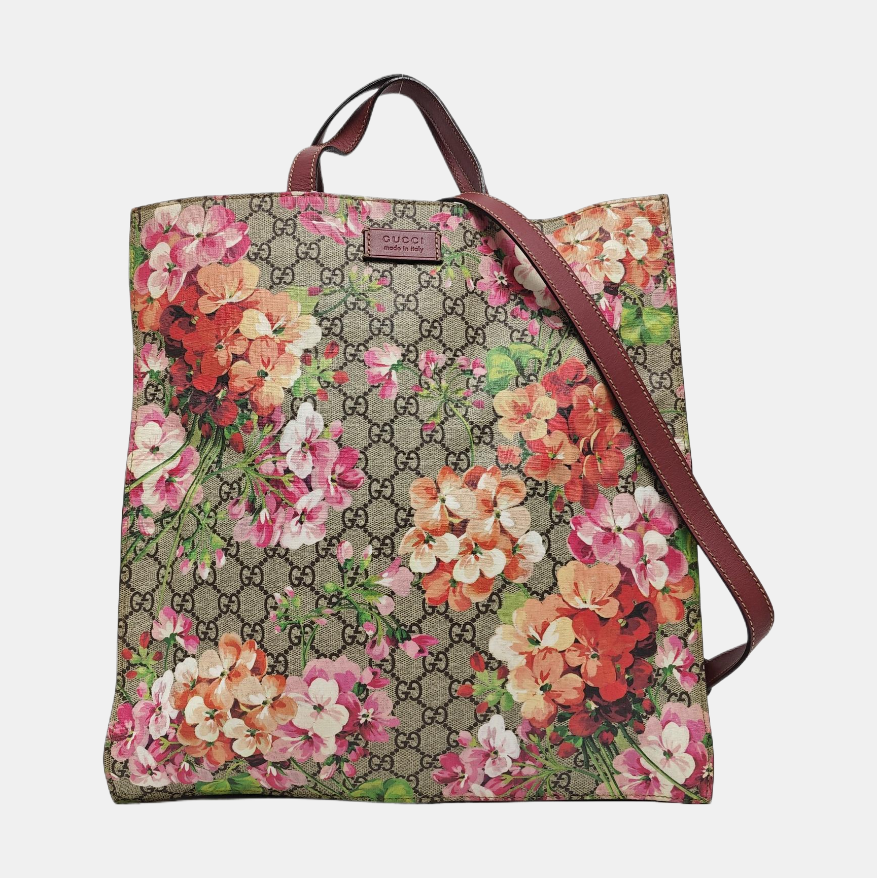 Monogram Coated Canvas Tote Bag Beige