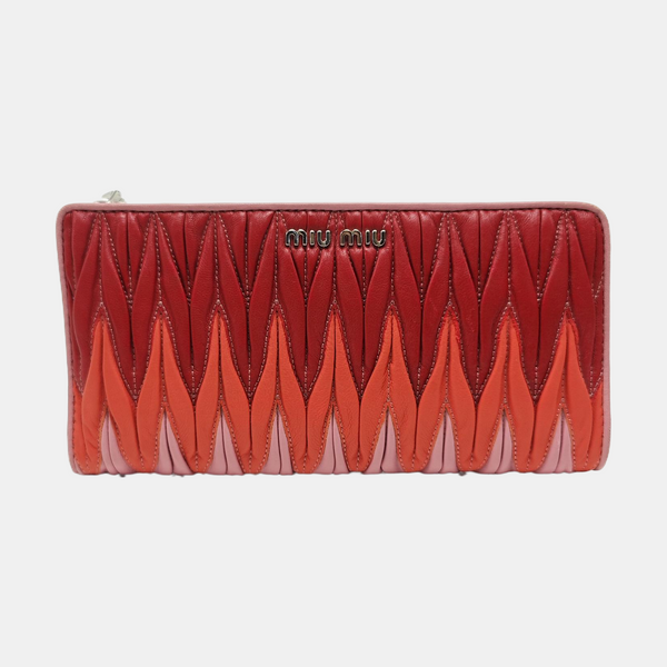 Quilted Lambskin Wallet Multicolor