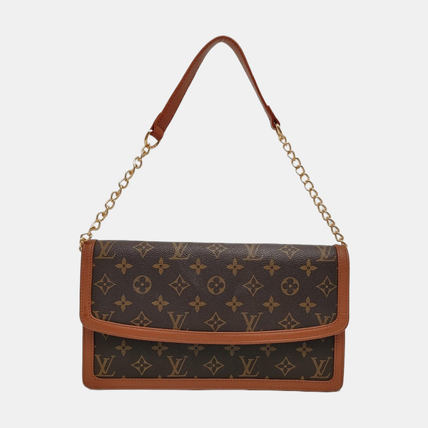 DAME GM Monogram Coated Canvas Brown