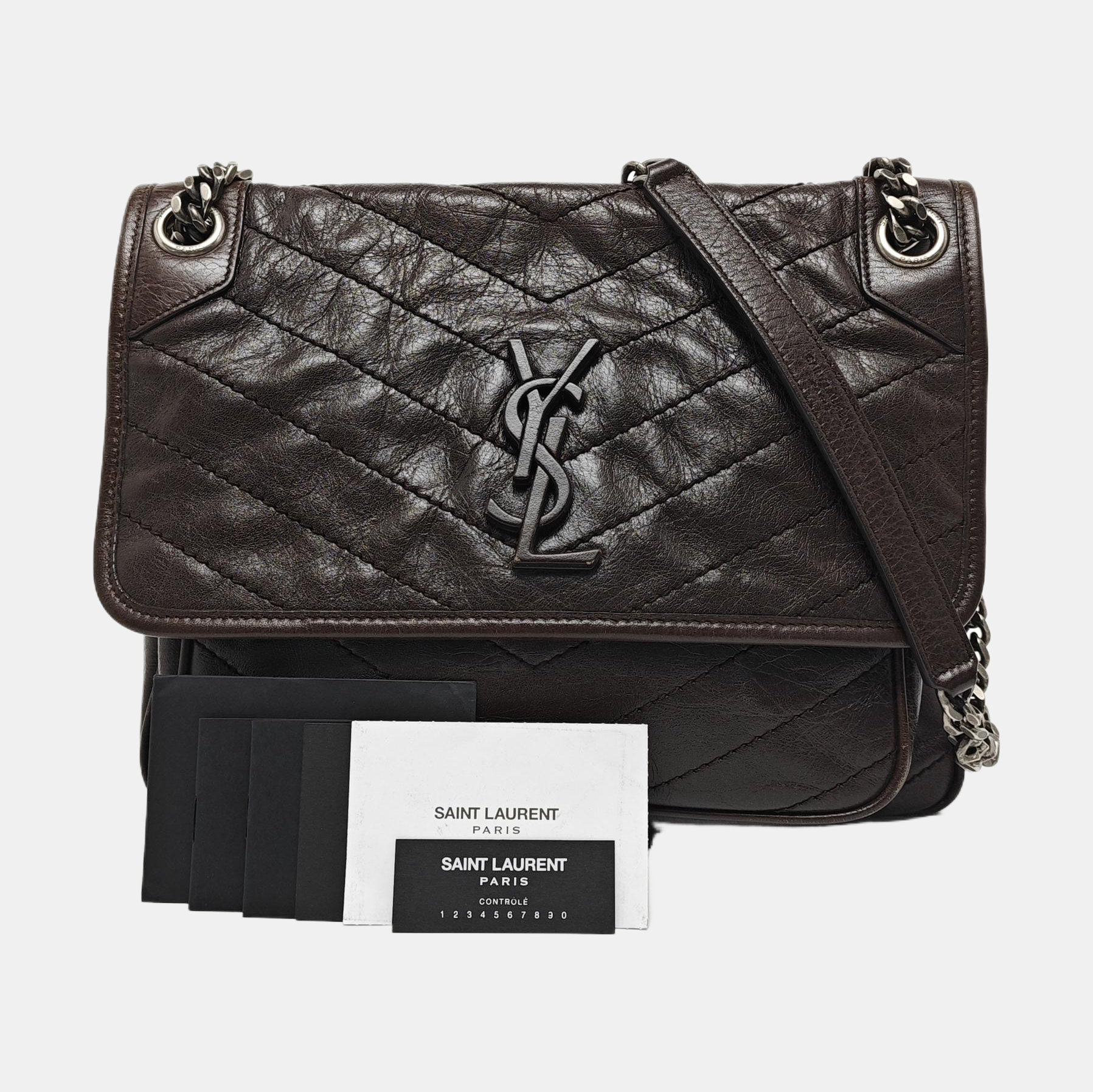 NIKI Medium Quilted Calfskin Brown