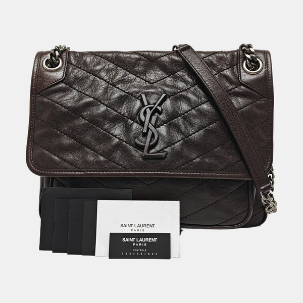 NIKI Medium Quilted Calfskin Brown