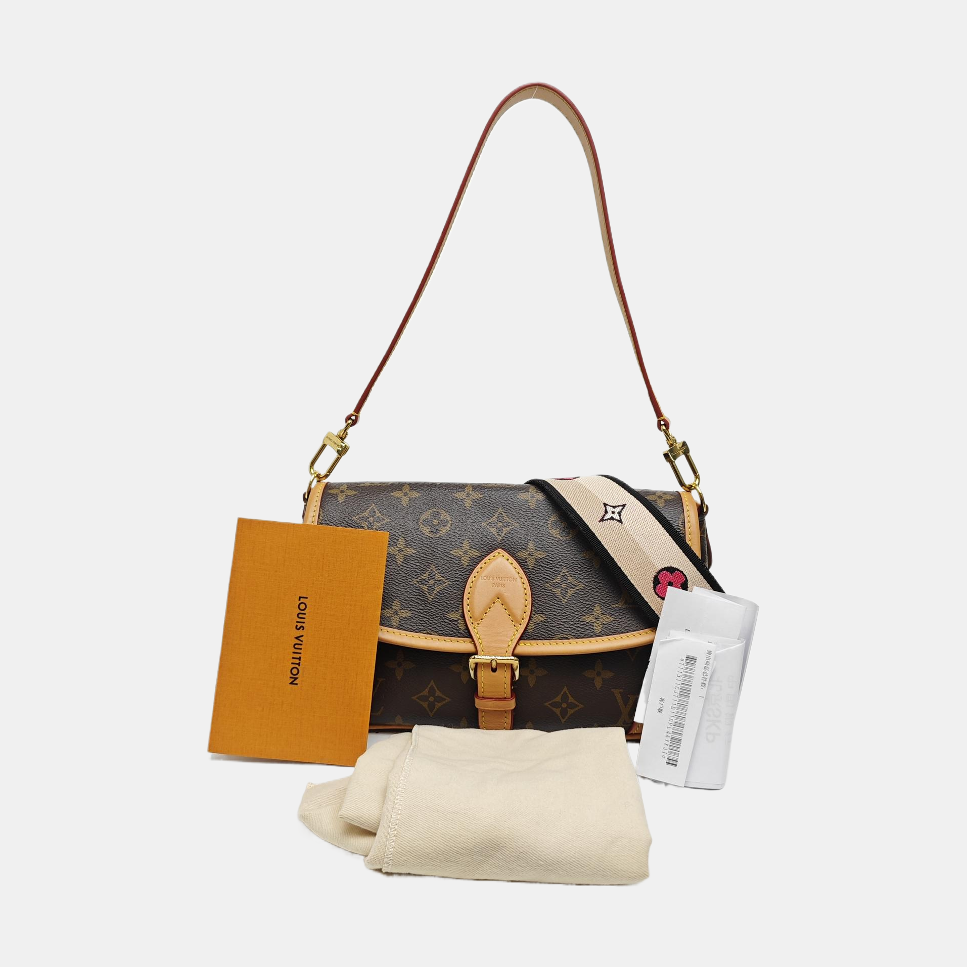 DIANE Monogram Coated Canvas Brown