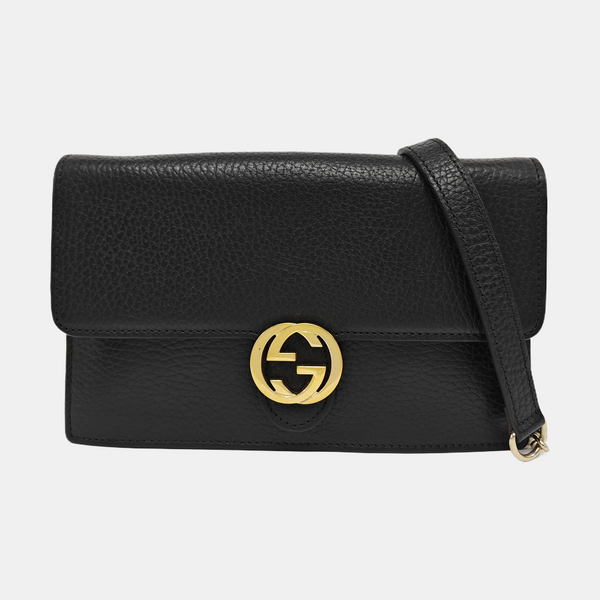 Authenticated pre-owned  Interlocking G Calfskin Black - Crossbody Bag at Looply