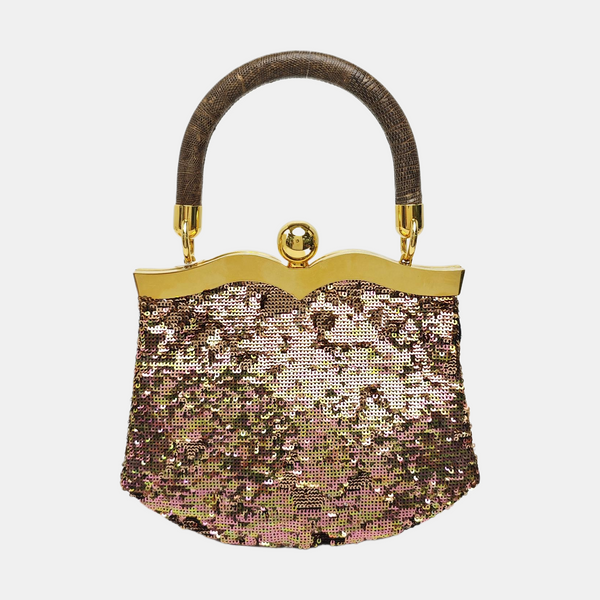 Sequins Top Handle Bag Pink