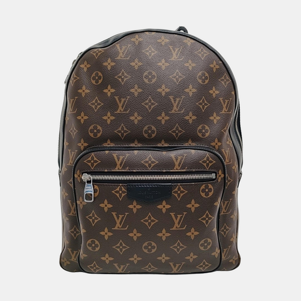 JOSH Monogram Coated Canvas Brown