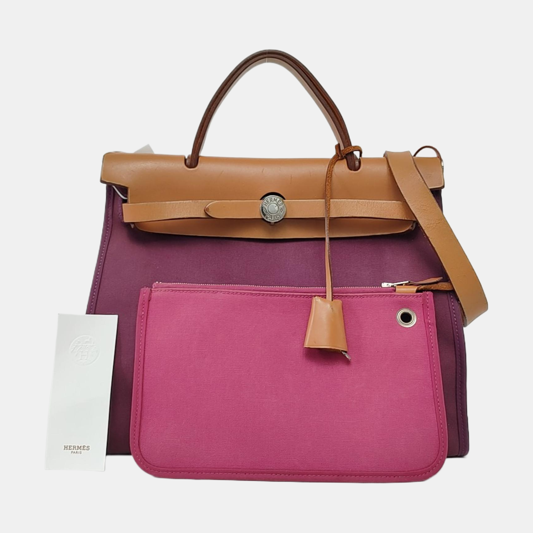 Authenticated pre-owned  Herbag 31 Canvas Purple - Shoulder Bag at Looply