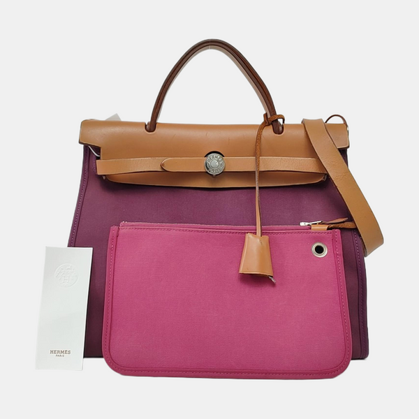 Authenticated pre-owned  Herbag 31 Canvas Purple - Shoulder Bag at Looply