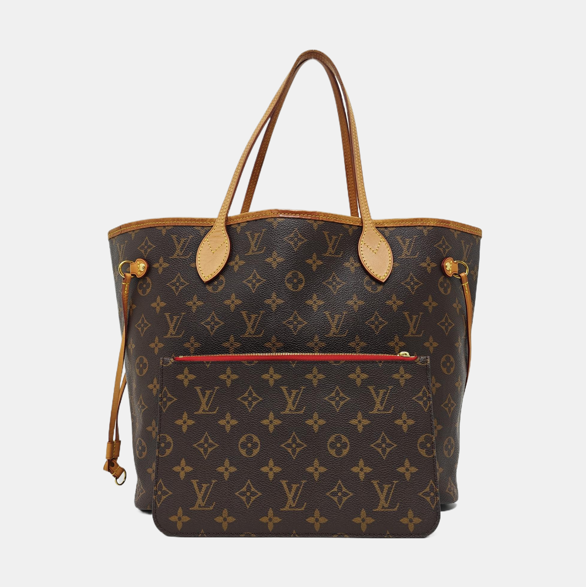NEVERFULL MM Monogram Coated Canvas Brown