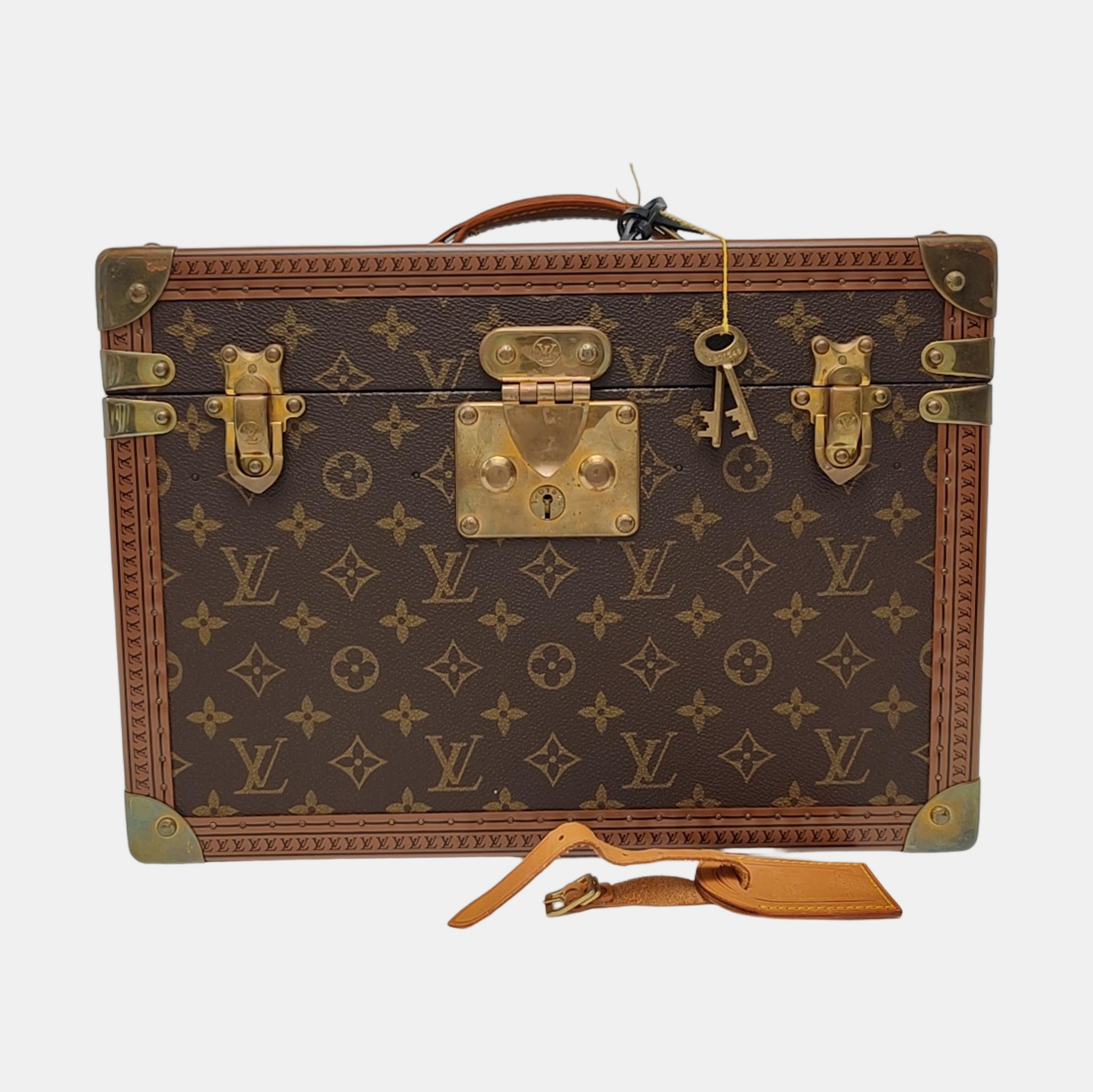 COFFRET TRÉSOR Monogram Coated Canvas Brown