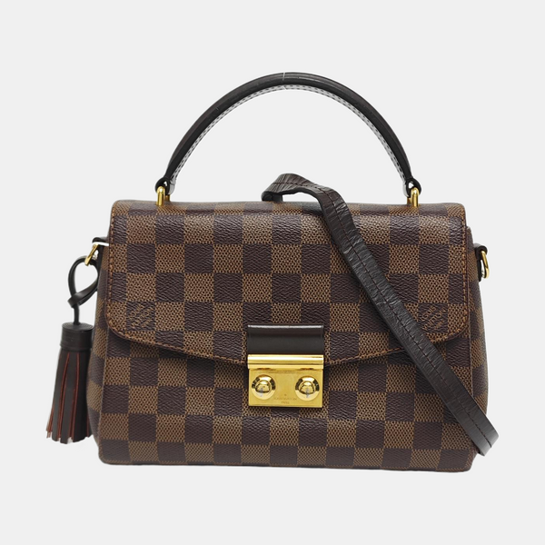 CROISETTE Damier Ebene Coated Canvas Brown