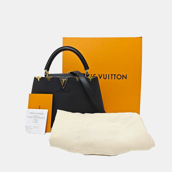 CAPUCINES MM Calfskin Black