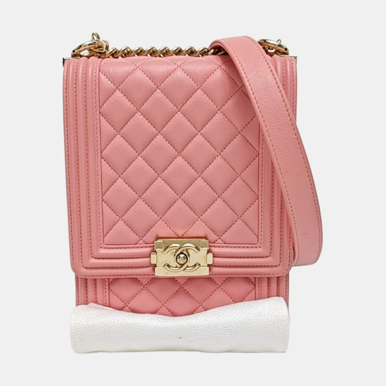 BOY CHANEL Mini Quilted Calfskin Pink