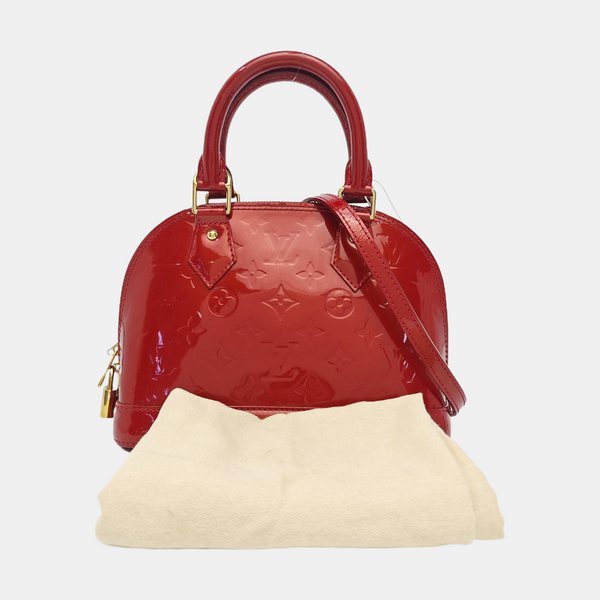 ALMA BB Monogram Patent Leather Red