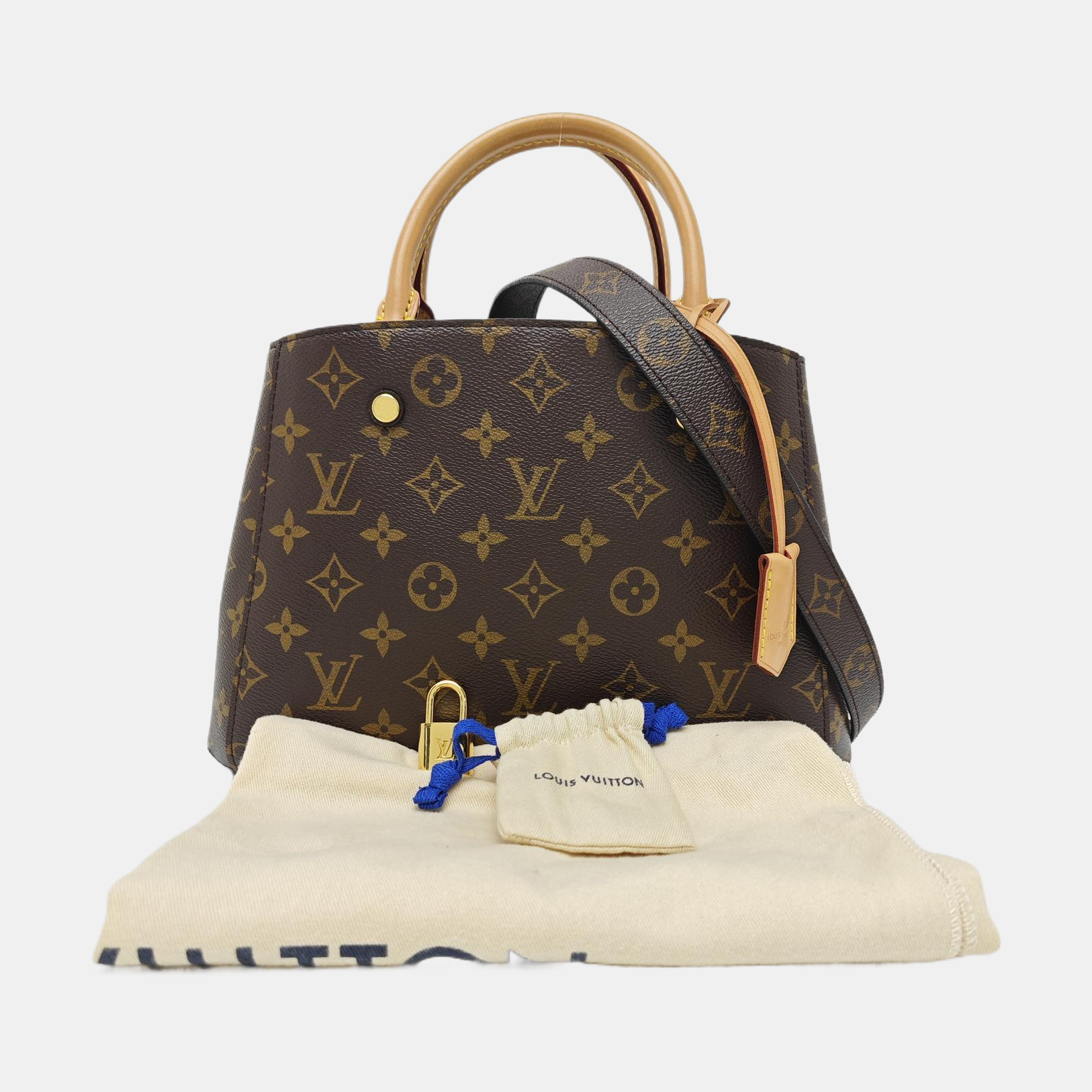 MONTAIGNE Monogram Coated Canvas Brown