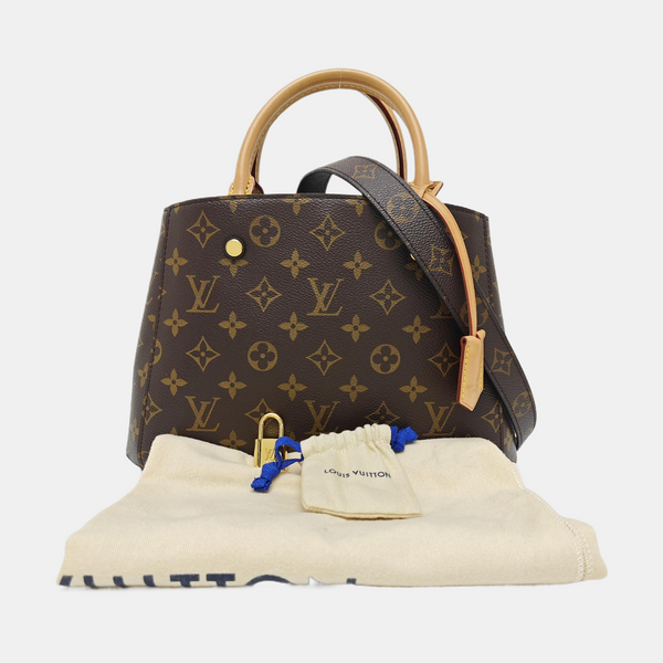 MONTAIGNE Monogram Coated Canvas Brown