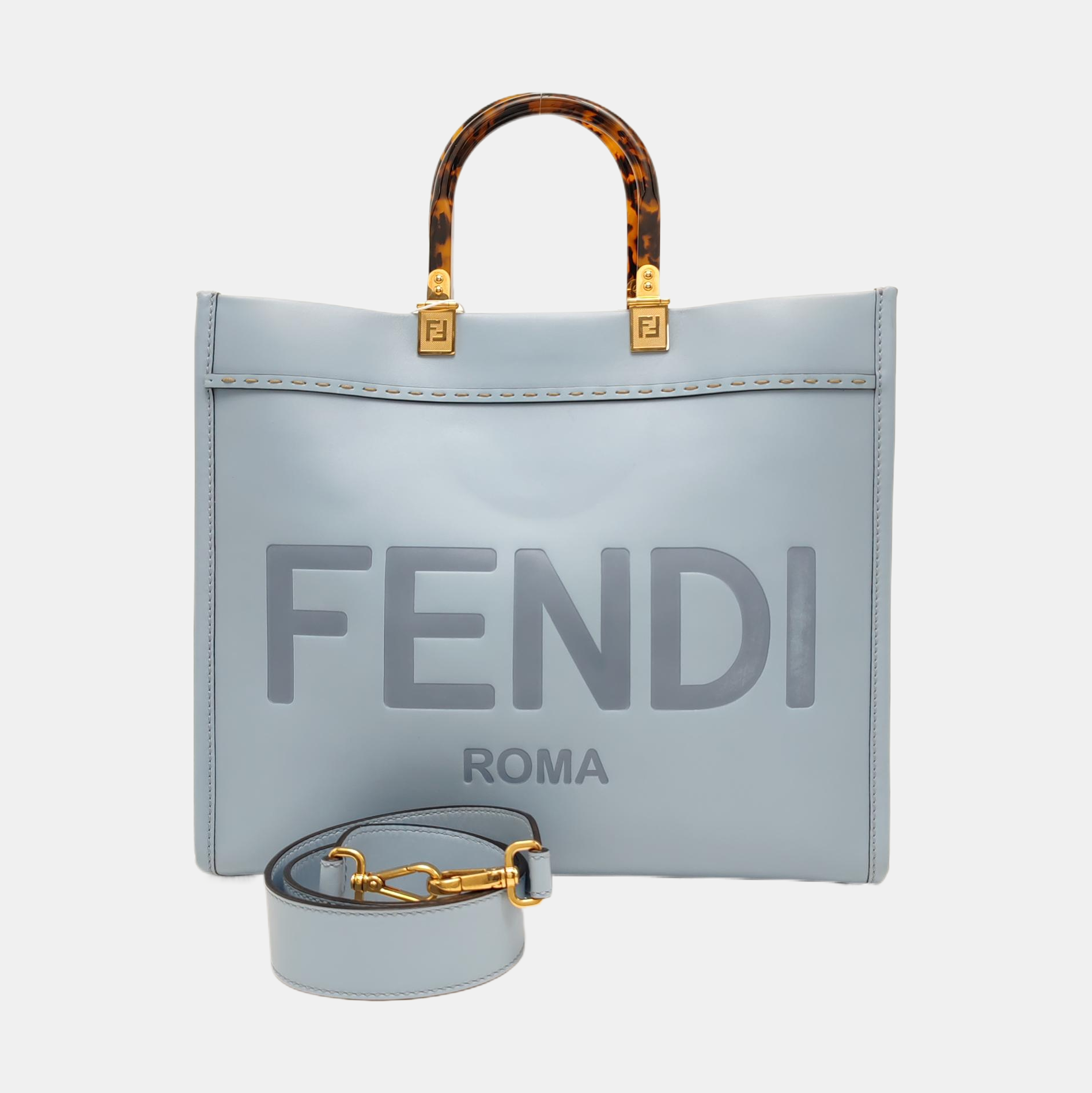 Sunshine Medium Calfskin Blue