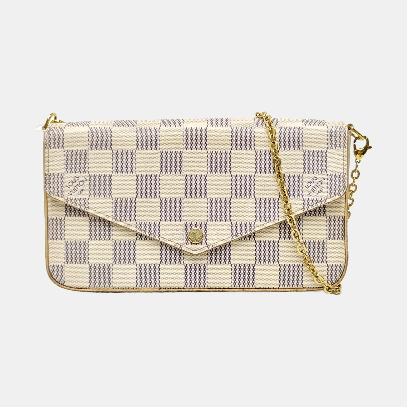 FÉLICIE Damier Azur Coated Canvas White