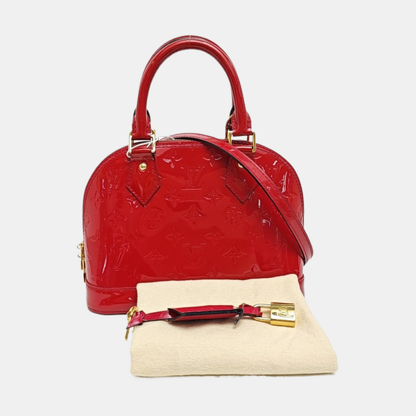 ALMA BB Monogram Patent Leather Red