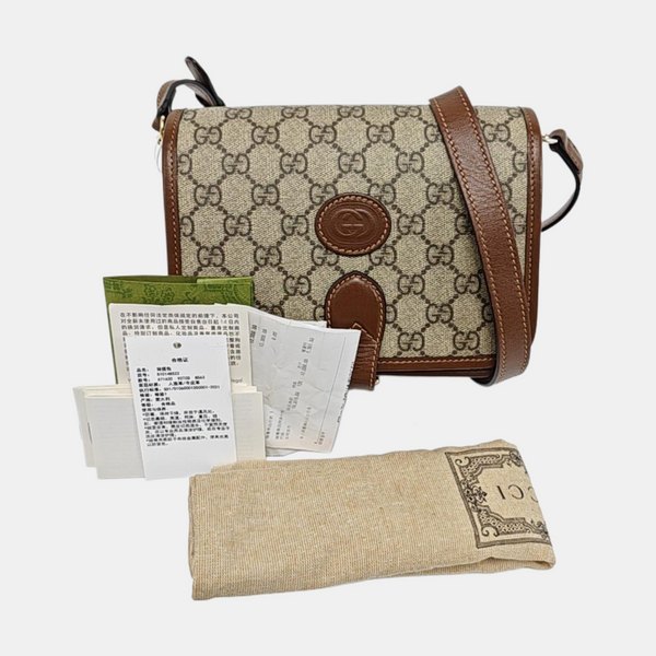 Retro Mini Monogram Coated Canvas Beige