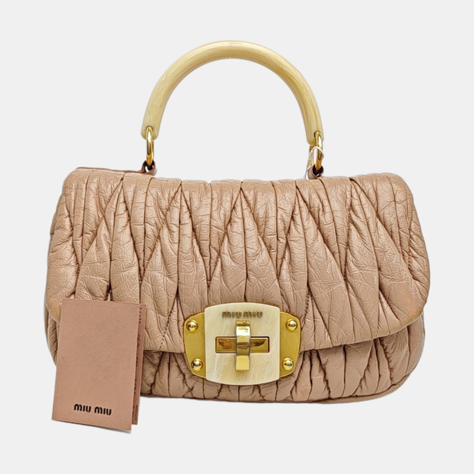 Patent Leather Top Handle Bag Pink