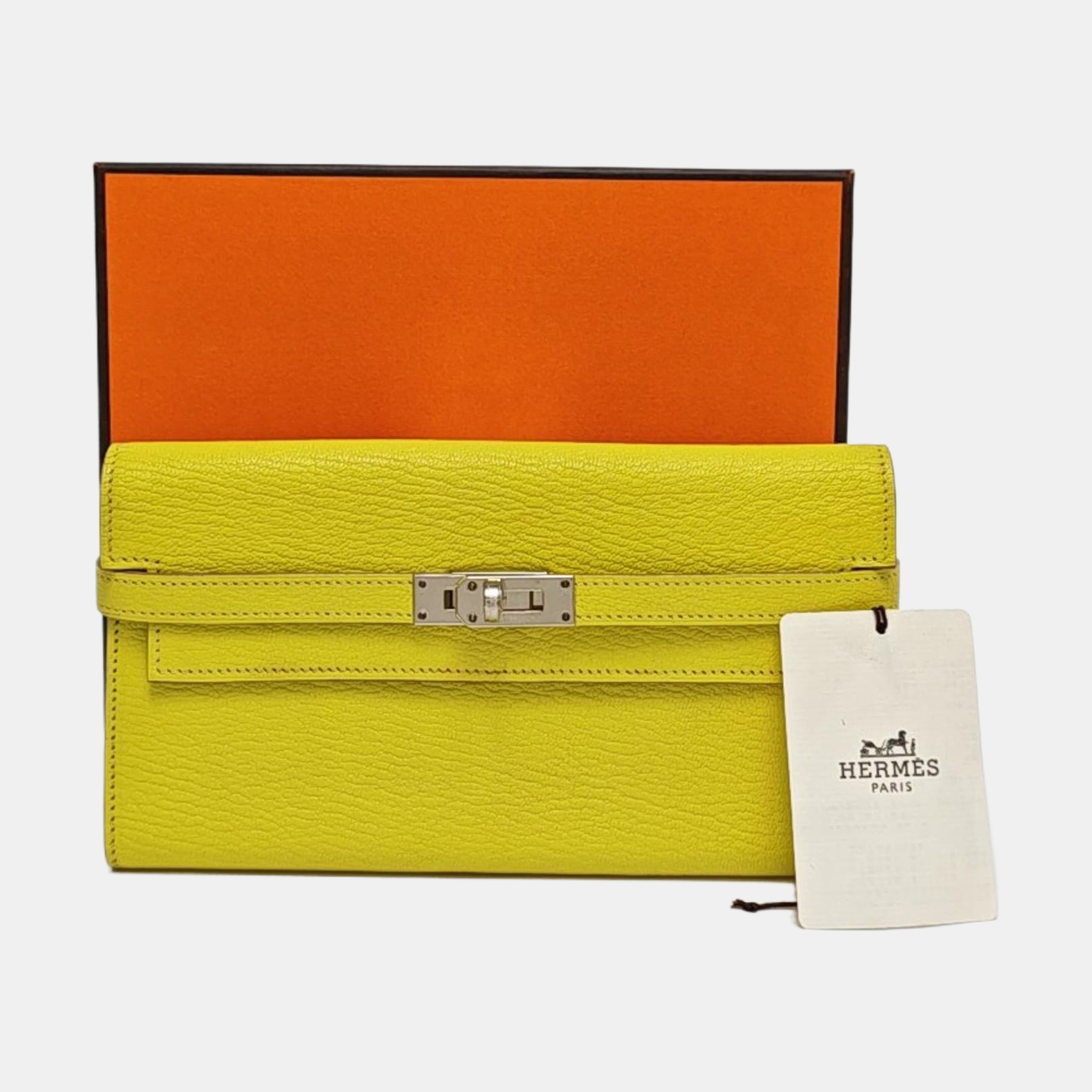 Kelly 19 Chèvre Mysore Yellow Wallet