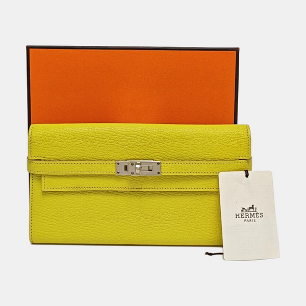 Kelly 19 Chèvre Mysore Yellow Wallet