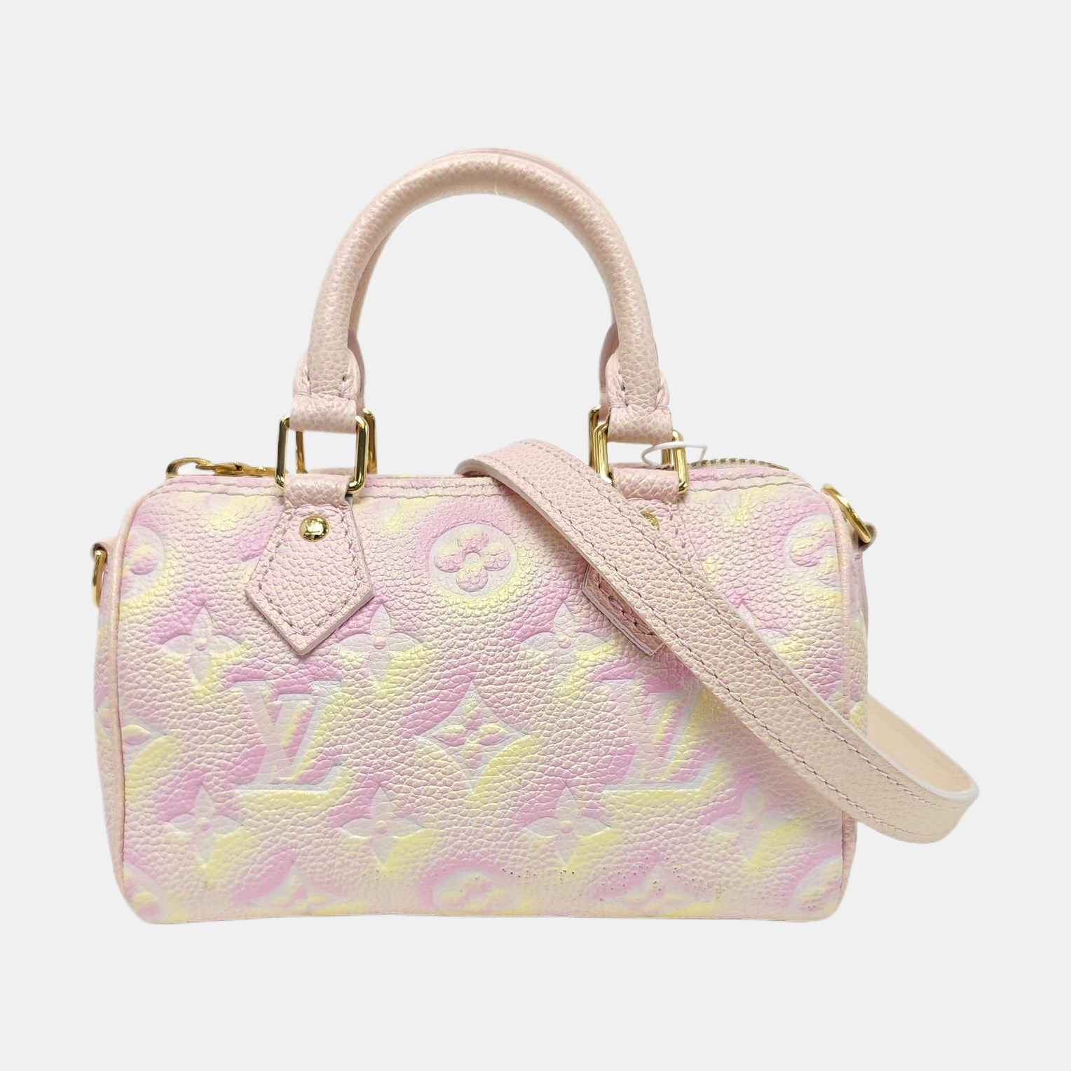 SPEEDY Nano Monogram Calfskin Pink