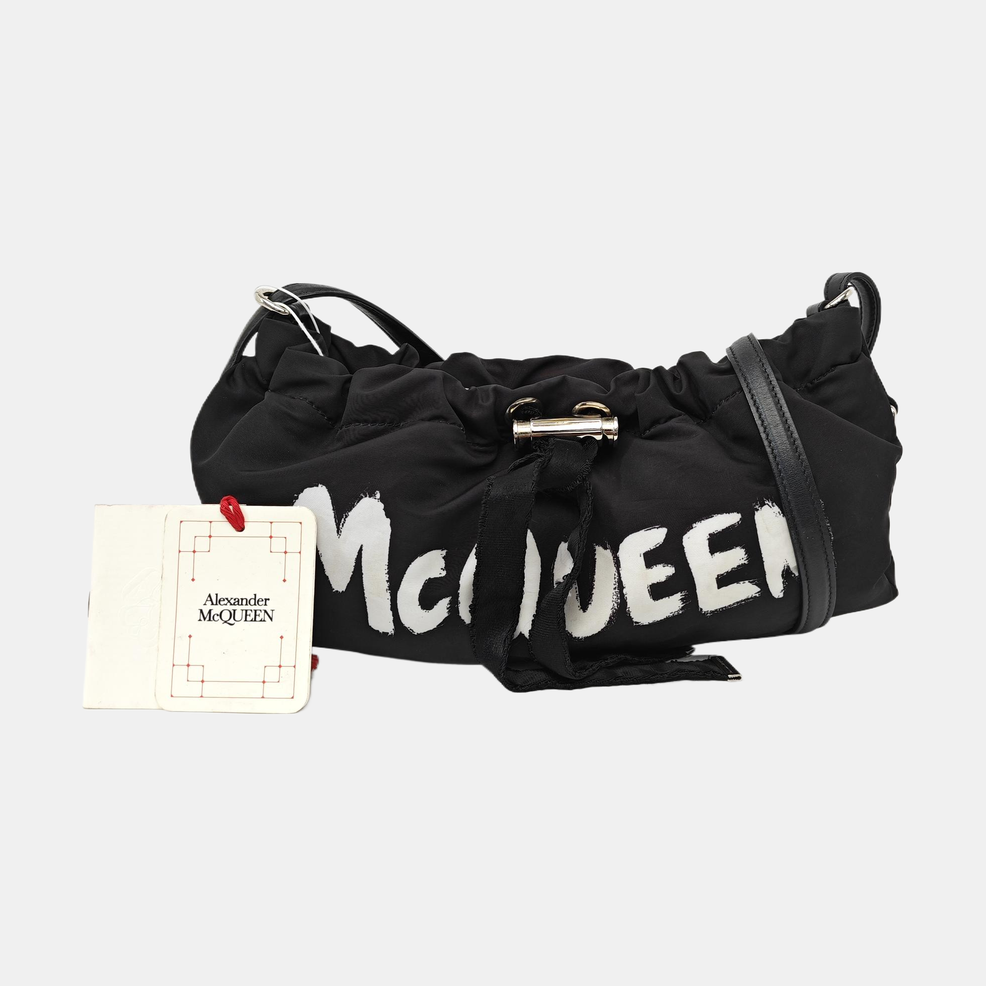 Nylon Shoulder Bag Black