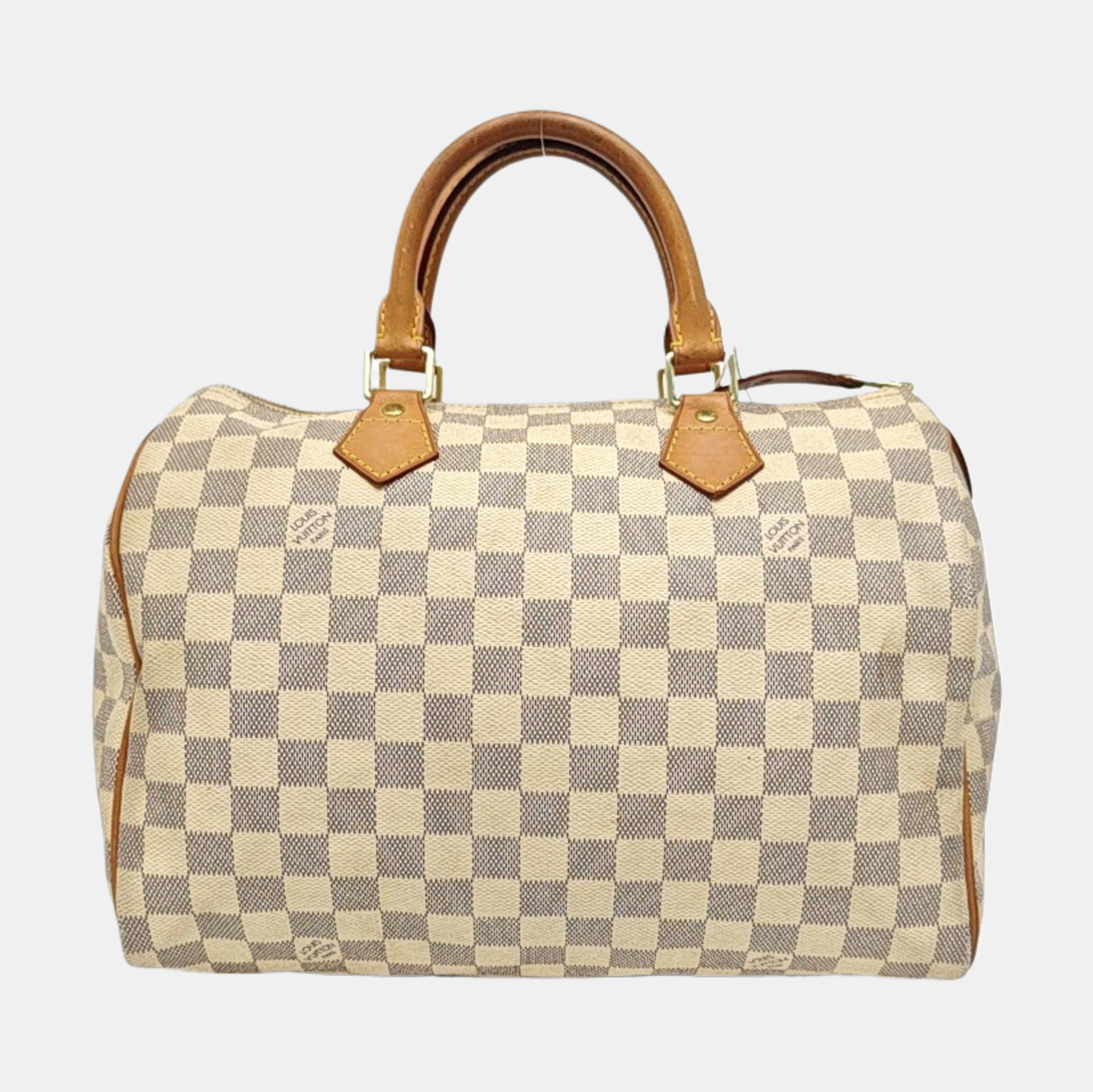 SPEEDY 30 Damier Azur Coated Canvas White