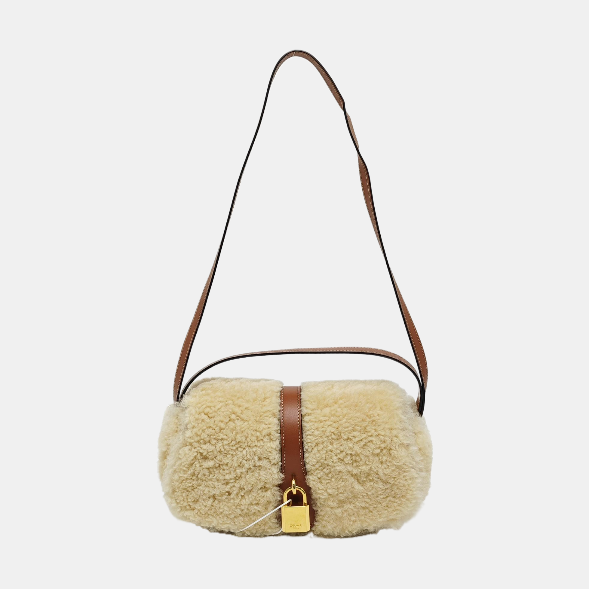 Sheepskin Shoulder Bag Small Beige