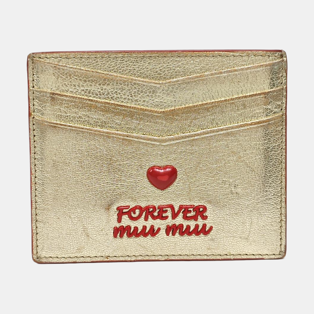 Love Lambskin Beige Card Holder
