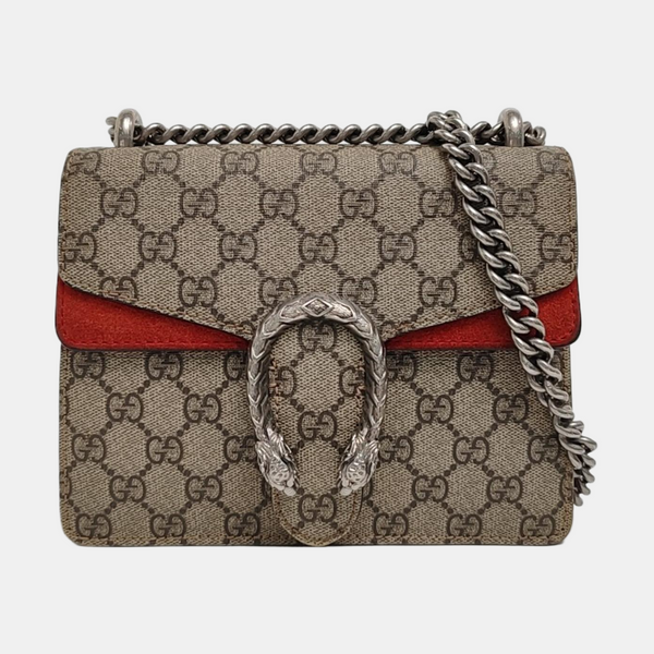 Dionysus Mini Monogram Coated Canvas Beige