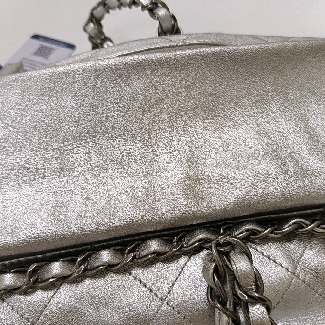 Quilted Calfskin Silver