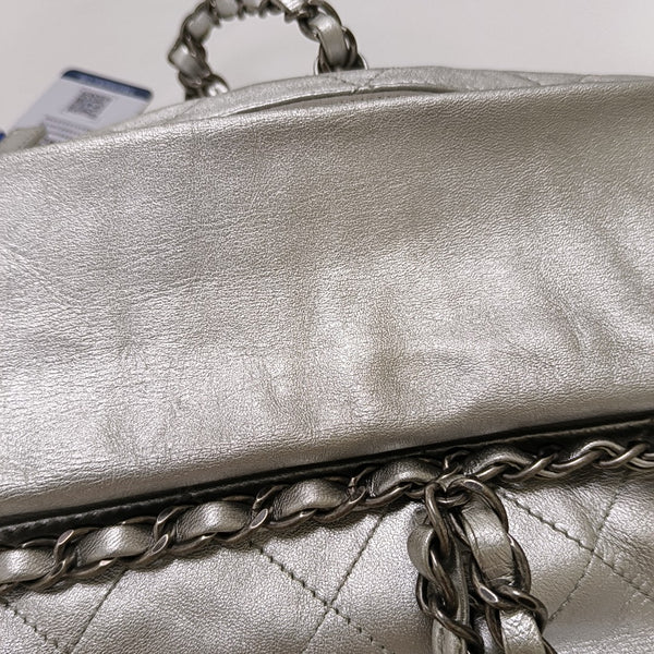 Quilted Calfskin Silver