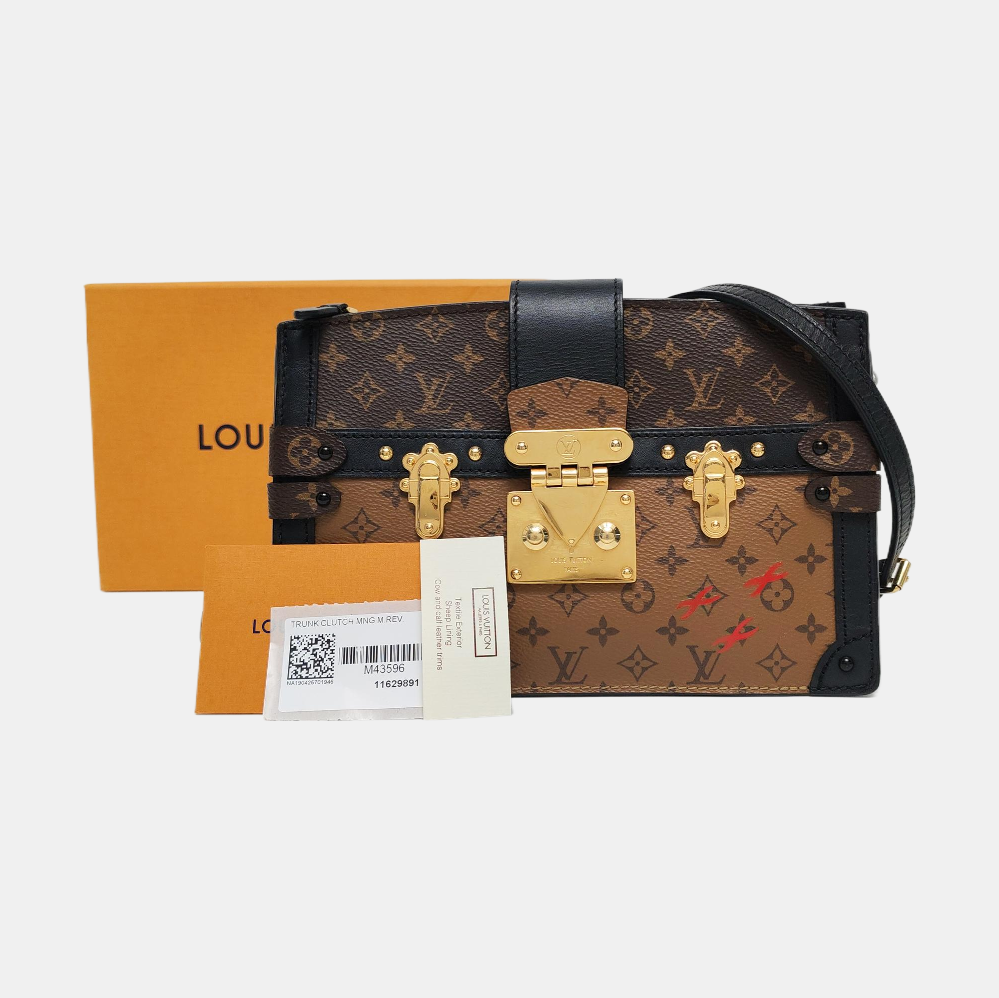 TRUNK Monogram Coated Canvas Brown