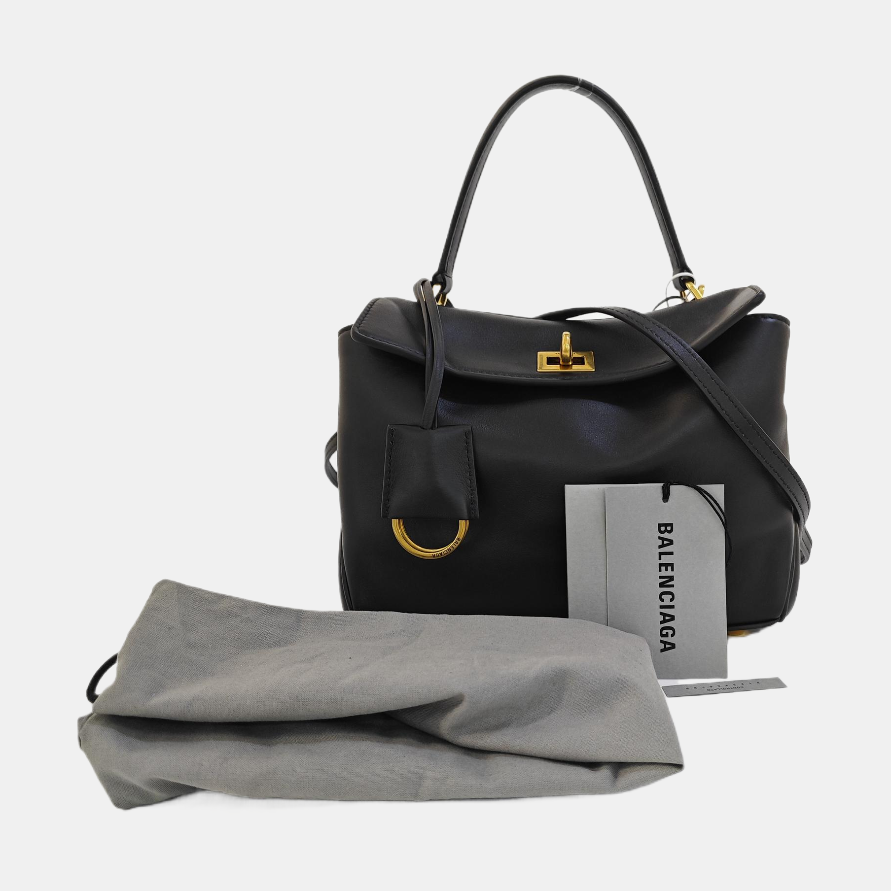 Calfskin Shoulder Bag Mini Black