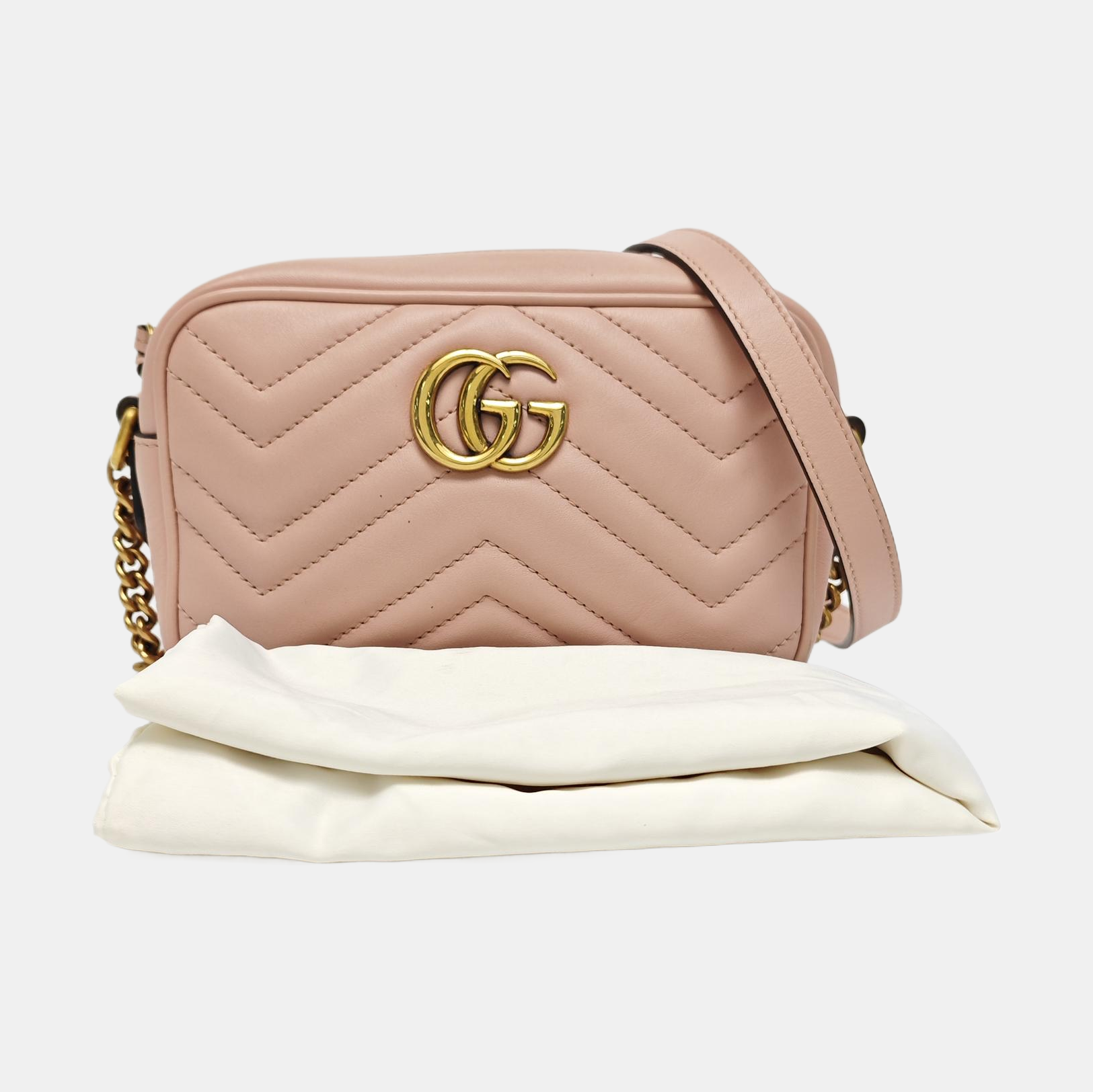 GG Marmont Mini Quilted Calfskin Pink