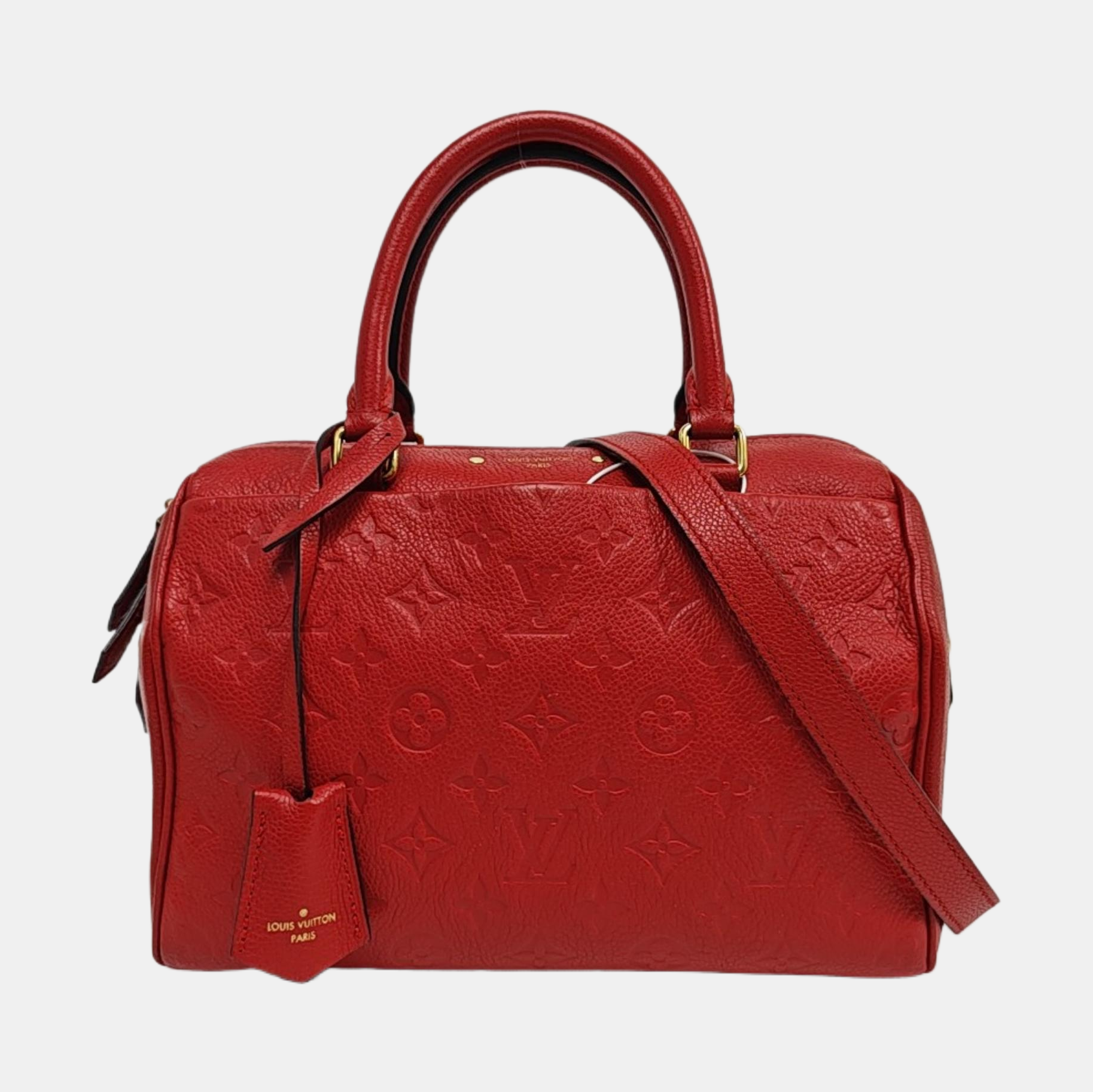 Authenticated pre-owned  SPEEDY 25 Monogram Calfskin Red - Shoulder Bag at Looply