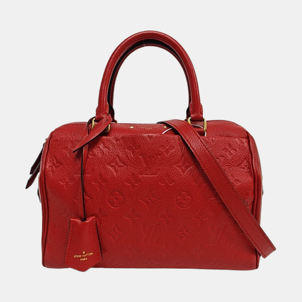 Authenticated pre-owned  SPEEDY 25 Monogram Calfskin Red - Shoulder Bag at Looply