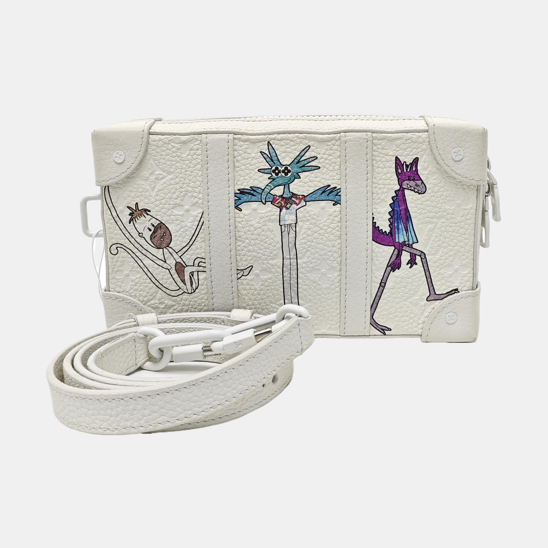 WALLET TRUNK Calfskin White