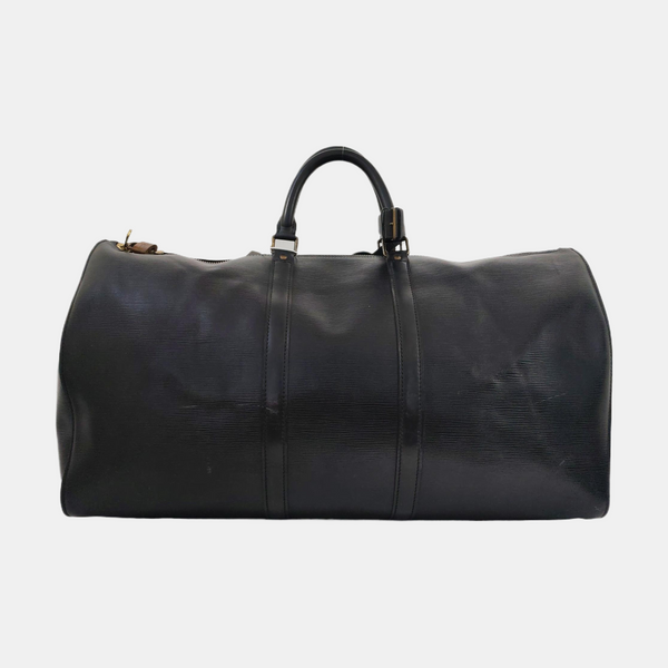 Authenticated pre-owned  KEEPALL 55 Epi Black - Top Handle Bag at Looply