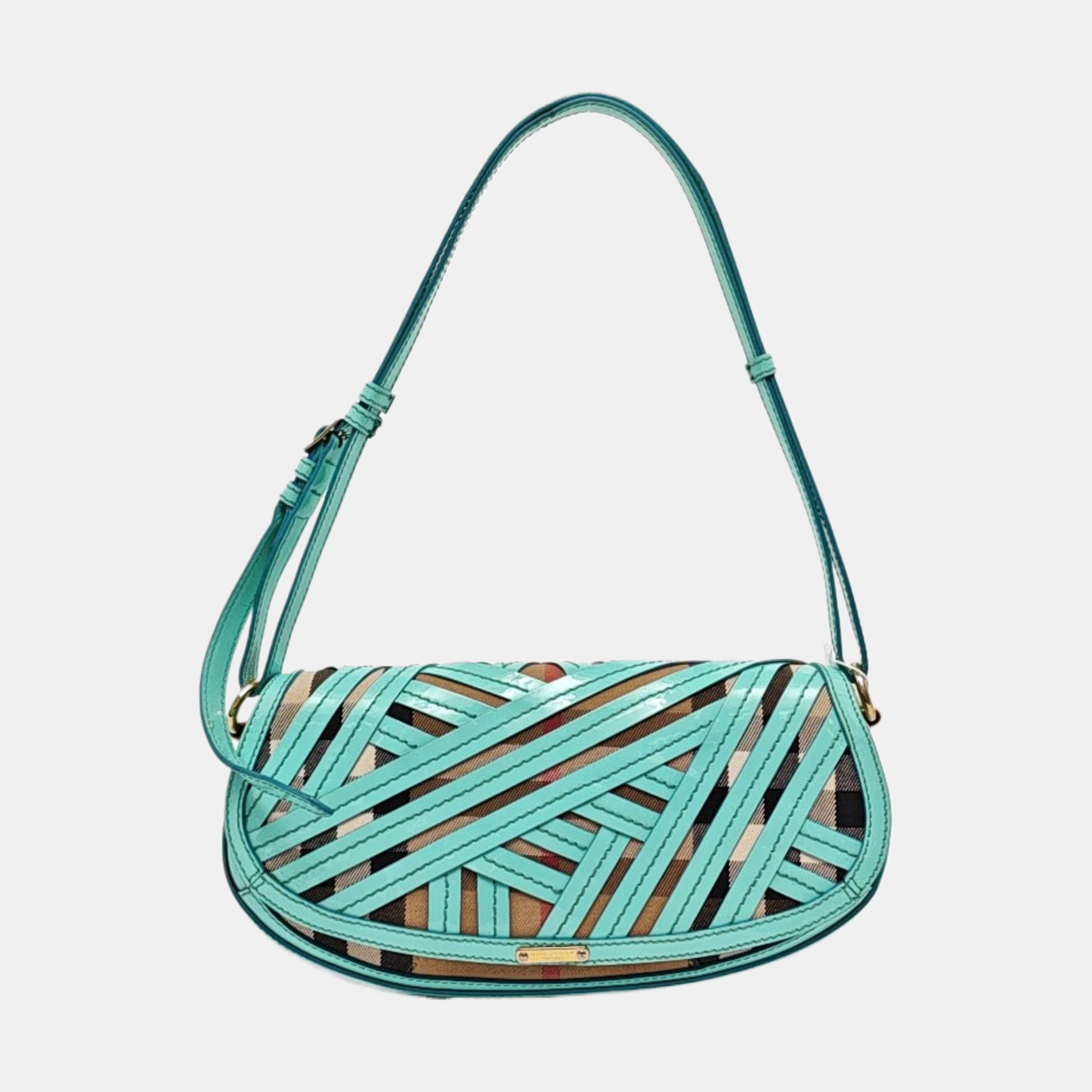 Henley Quilted Calfskin Blue