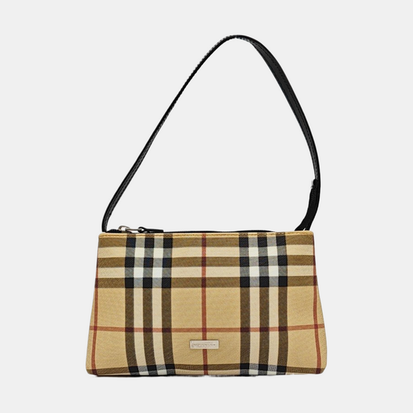 Coated Canvas Top Handle Bag Beige